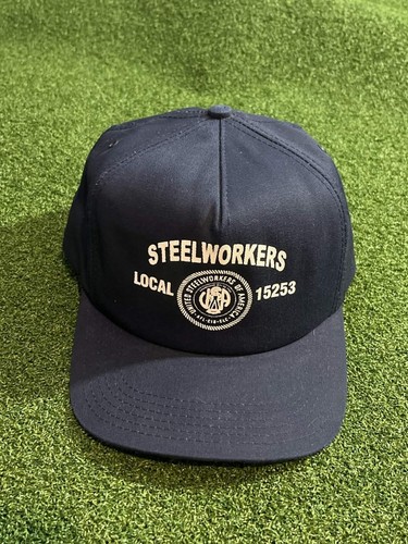Vintage steelworkers blue hat - steelworkers,